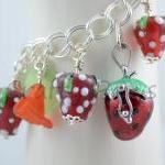 OOAK Strawberry Bracelet