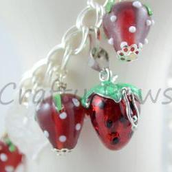 OOAK Strawberry Bracelet